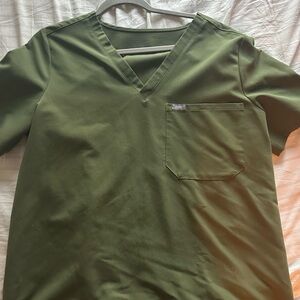 Figs Olive Green Scrub Top